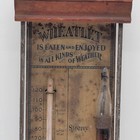 Rare 19th Century Wheatlet Weather Barometer Advertising Thermometer