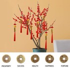 Pack Of 8 Chinese Feng Shui Money Coins Lucky With Red Enless Knot Decoration   