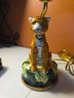 Vtg Ceramic Hand Painted Tigers  1970 s  Made By  Cif Faiancas In Portlegal rare