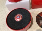 Fiji 2019 1  Marvel Captain America Shield Domed 10g Pure Silver Coin -see Notes