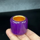 Certified Nature Ice Violet Burmese Jade Jadeite Amulet Archery Thumb Rings