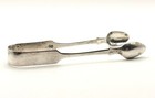 Antique Victorian Sterling Silver Sugar Tongs  Large 