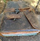 Vintage Genuine Leather Journal Multi Paper Handmade Leather Bound Journal
