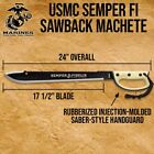 United Cutlery Usmc Semper Fi Sawback Machete Knife With Sheath    24    Overall