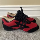 Sansha Skazz Salsette 1 Dance Shoes Size 12m Suede mesh Red black Never Worn