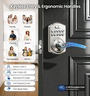 Keypad Door Lock With Handle  Keyless Entry For Front Door   Bedroom  Electronic