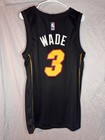 Nike Miami Heat Jersey  3 Black Edition Dwayne Wade Size 50