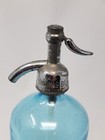 Vintage Irwin s Bev Philadelphia Blue Glass Seltzer Bottle 26 Ounces Kauffman Co