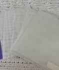 Lot Of 7 Sheets Of Clear Plastic Canvas 10 5 X 13 5   2 White Canvas