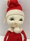 Vintage Knee Hugger Elf Pixie Flocked Felt Face Japan 4 1 2   