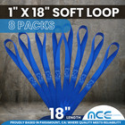 8 Pack 1  X 18  Soft Loop Tie Down Strap For Motorcycle Dirt-bike Atv Utv Blue