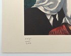 Rene Magritte Lithograph    the Lovers    Signed Pencil
