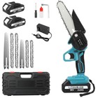 4   6 Inch Electric Mini Chainsaw W  3ah Battery Handheld Cordless Wood Chainsaw