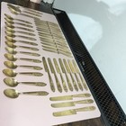 Vintage Siam Bronze Flatware Cutlery Set 39 Pieces Buddha 3 Serving Taiwan
