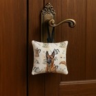 Caroline s Treasures Mahogany Belgian Malinois Coffee Bar Square Fabric Ornament