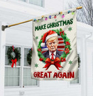 Trump Christmas Flag Make Christmas Great Again Flag Garden Flag  House Flag