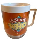 Vintage Doctor Who Tom Baker Fourth Doctor Plastic Mug Cup 1984