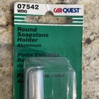  4  New Carquest Round Soapstone Holders  aluminum  W pocket Clip -  07542