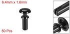 50pcs Push Clip Rivet 3mm X 6 6mm Pcb Circuit Panel Nylon Fastener Black
