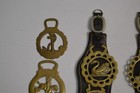 15 Vintage Brass Horse Leather Harness Ornament Hangers English Riding Decor
