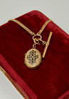 Antique Victorian Gold Filled 20  Watch Chain Necklace Mourning Locket Fob 29 4g