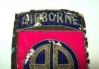 Rare Original 1950 s Japanese Made Bullion 82nd Airborne Division Patch   Tab 