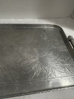 Vintage Arthur Armour Heavy Hammered  Aluminum Botanical Print  Serving Tray