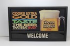 Vintage Coors Extra Gold Beer Light Up Sign Read Description