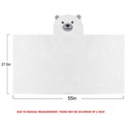 White Bear Hooded Baby Bath Towel Ultra Soft Absorbent Toddler Bathrobe Gift