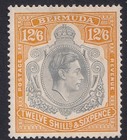 Bermuda Stamps Oct  1940 12 6 Grey   Orange Yellow  issue 5  Mh Sg120b Cv   100