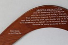 Hand Made In Australia Wooden Native Aboriginal Artwork Boomerang
