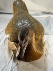 Large Vintage Shanghai Handicrafts Wicker Duck Basket Lidded Box 17    Rattan Mcm