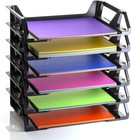Stackable Letter Tray Desk 6-pack Office File Document Paper Holder Organizer