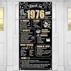 50th Birthday Decorations Back In 1976 Door Banner For Men Black Gold 50th