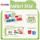 Wooden Math Learning Toys  Number Blocks Toys  Abacus For Kids Math montessori T