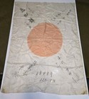 Wwii Original 1945 Signed Silk Japanese Flag 36 X 25 