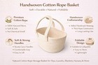 Diaper Caddy Organizer  Baby Nursery Storage Basket  Cotton Rope Baby Organiz   