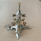  Pottery Barn Silver Christmas Tree With Candle Holders   Original Candles