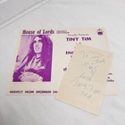 Original 1969 Tiny Tim Concert Poster   Signed Receipt House Bahamas Discotheque