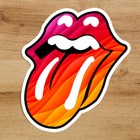 Rolling Stones Lips 3 25 In Psychedelic Premium Quality Vinyl Decal Sticker