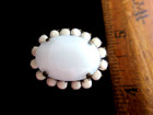 Czech Vintage Style Glass Rhinestone Button  Magnificent     All  White