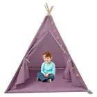 Kids Tents Indoor Play Tent Playhouse Teepee Tent With Lights   Mat