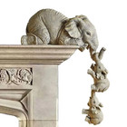 3pcs Elephant Figurines Set Resin Crafts Cute Elephant Holding Baby Home Decor