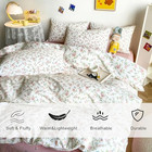  Vintage Garden Style Pink Floral Comforter Set King 104 x90   D floral 0821