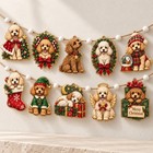 Wooden Garland Poodle Christmas Dogs Holiday Display For Dog Lovers Mantel