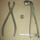 Vintage Bone Holding Forceps  Set Of Two - Oddity Surgical Medical Device