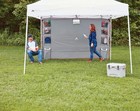 Shade Wall 10  X 6  W  Organizer Pockets   outdoor  10  X 10  Straight-leg Canopy 