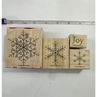 Set Of 4 Stampin  Up  Keep Christmas Wood Rubber Stamp Set Holidays Christmas