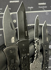 Lot Of 4 Sog Micron Ii Tanto   Clip Point  Micron Tanto   Keychain Knives Vguc