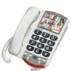 Clarity-amplified Corded Photo Phone Large Easy To Use Keypad Extra Loud Ringer